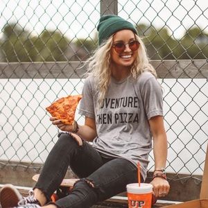 ‘Adventure, then pizza’ Graphics Tee